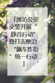 潍坊公安交警开展“静音行动”暨打击整治“飙车炸街”统一行动